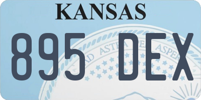 KS license plate 895DEX