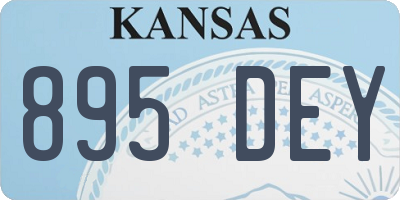 KS license plate 895DEY