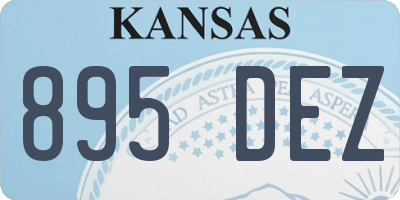 KS license plate 895DEZ
