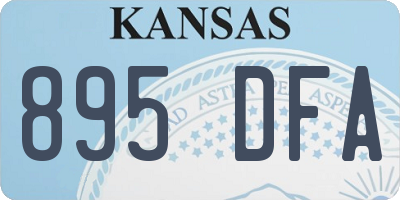 KS license plate 895DFA