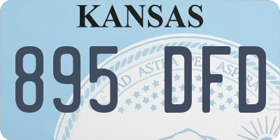 KS license plate 895DFD