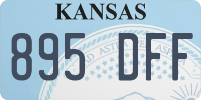 KS license plate 895DFF