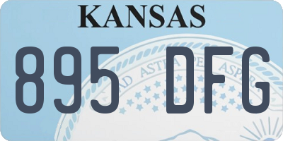 KS license plate 895DFG