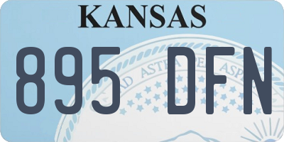 KS license plate 895DFN