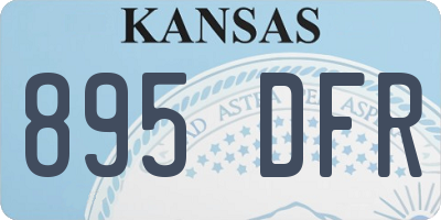 KS license plate 895DFR