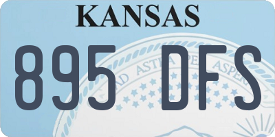KS license plate 895DFS
