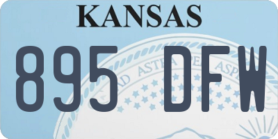 KS license plate 895DFW