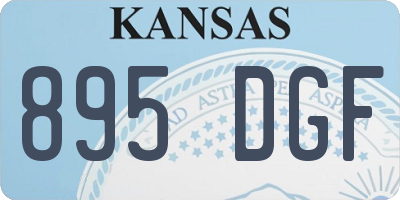 KS license plate 895DGF