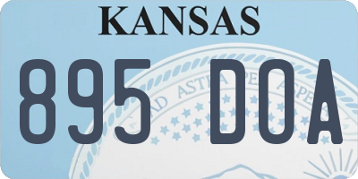 KS license plate 895DOA