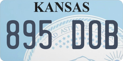 KS license plate 895DOB