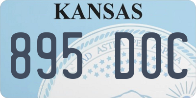 KS license plate 895DOC