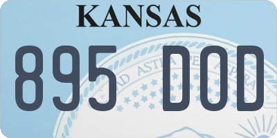 KS license plate 895DOD