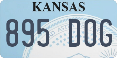 KS license plate 895DOG