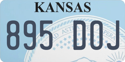 KS license plate 895DOJ