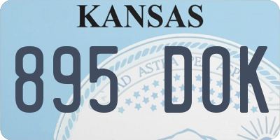 KS license plate 895DOK