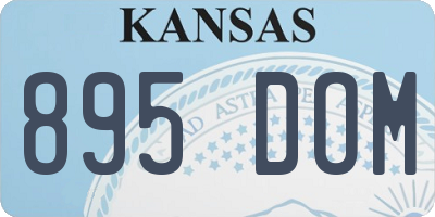 KS license plate 895DOM