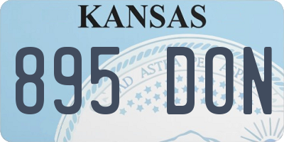 KS license plate 895DON