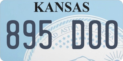 KS license plate 895DOO
