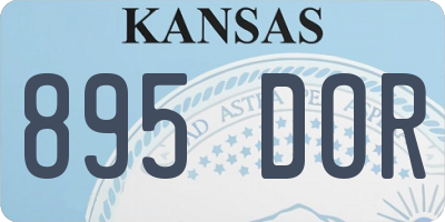 KS license plate 895DOR