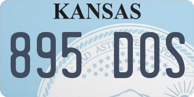 KS license plate 895DOS