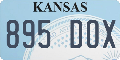 KS license plate 895DOX