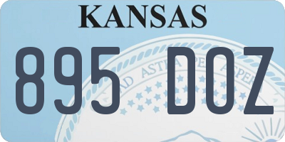 KS license plate 895DOZ