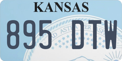 KS license plate 895DTW
