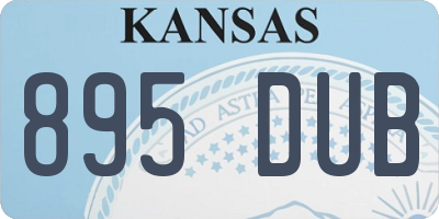 KS license plate 895DUB