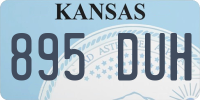 KS license plate 895DUH