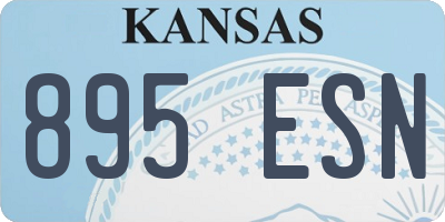 KS license plate 895ESN
