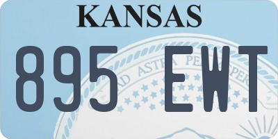 KS license plate 895EWT