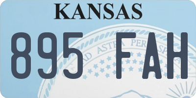 KS license plate 895FAH