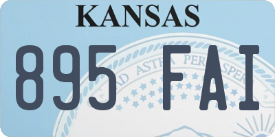 KS license plate 895FAI