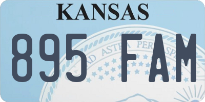 KS license plate 895FAM
