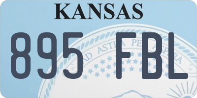 KS license plate 895FBL