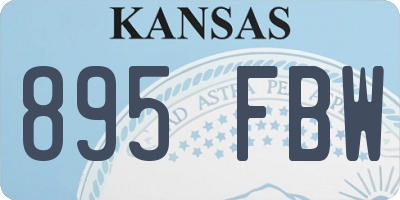 KS license plate 895FBW