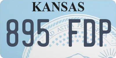 KS license plate 895FDP