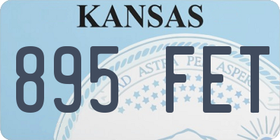 KS license plate 895FET
