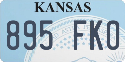 KS license plate 895FKO