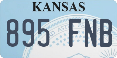 KS license plate 895FNB