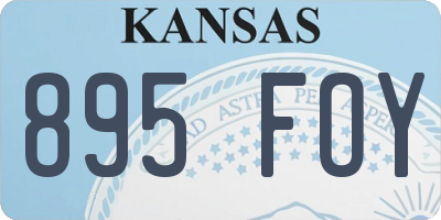 KS license plate 895FOY