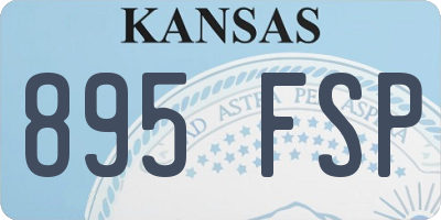 KS license plate 895FSP