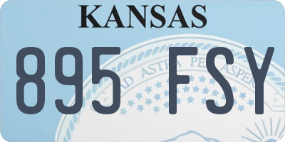KS license plate 895FSY