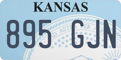 KS license plate 895GJN