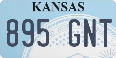 KS license plate 895GNT