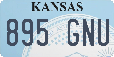 KS license plate 895GNU