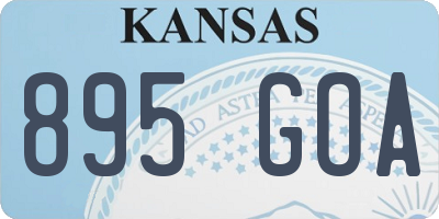 KS license plate 895GOA