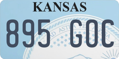 KS license plate 895GOC