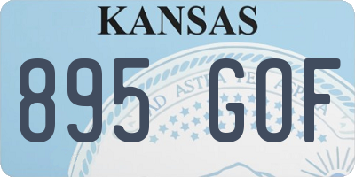 KS license plate 895GOF