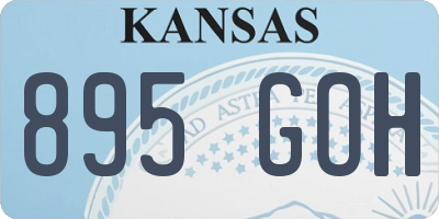 KS license plate 895GOH